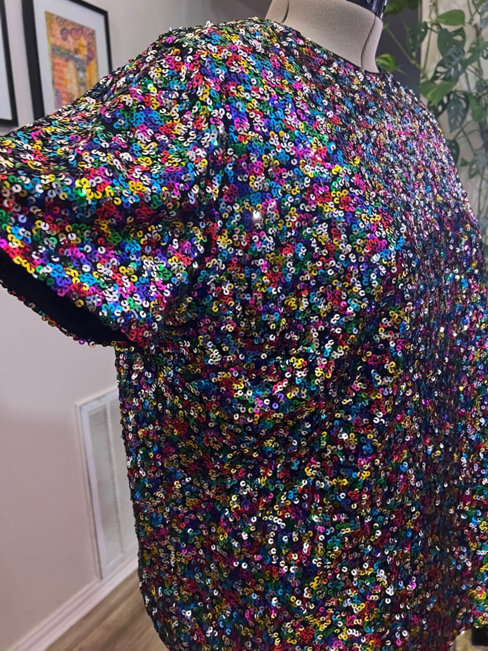 Hutch Multicolor Sequin Short-Sleeve Crewneck Top - Picture 5 of 7